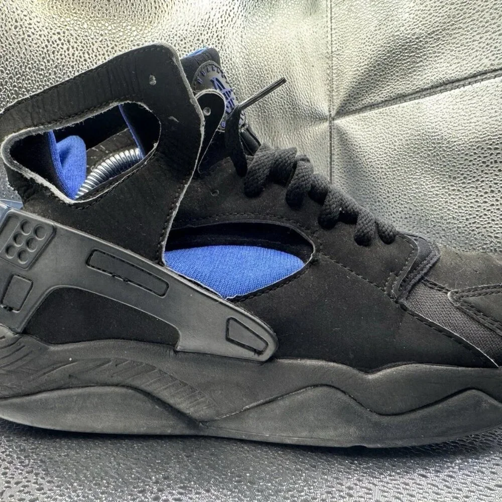 RARE 🚀 Size 10 - Vintage 2003 Nike Air Huarache Black/Blue‎ Colorway 305439-041